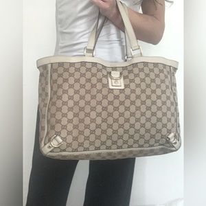 GUCCI Large GG Canvas Abbey Tote Authentic